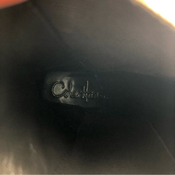 COLE HAAN Nike Air Chelsea Boot Heeled Bootie Ankle Cognac Leather Women Pull On - Picture 11 of 14